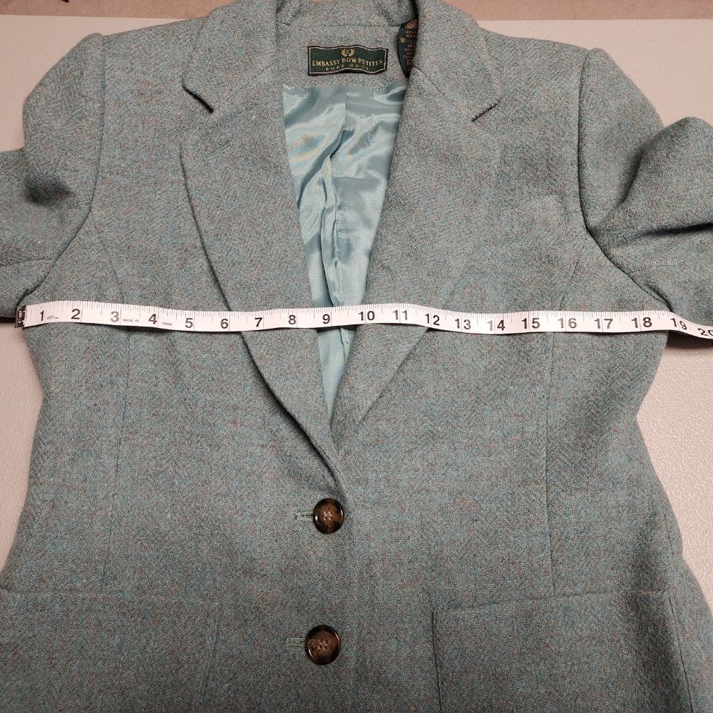 EMBASSY ROW PETITES Pure Wool Woman’s Button Up Jacket‎ - Size 8 - Picture 7 of 11